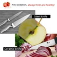 thumbnail image 7 of Ceramic Fruit Knife 3 Pack Paring Knife with Cover Rustproof Ceramic Blade Kitchen Knives Vegetables Cutting Knife for Meat, 7 of 7