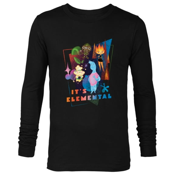 Disney and Pixar’s Elemental It’s Elemental Characters - Long Sleeve T-Shirt for Men - Customized-Black