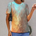 thumbnail image 6 of Mermaid Fish Scales Women's Short Sleeve Tops Casual Blouses T Shirt, 6 of 6