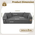 thumbnail image 3 of Floor Sofa Sofa-in-a-Box, No Installation & Easy to Transport Memory Foam With Individual Pocket Springs Seat, 3 of 6