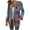 Blue, variant on Lindreshi Womens Plus Size Coats and Jackets Fashion Women's Long Sleeve Turndown Collar Round-Neck Button Casual Elastic Comfy Blouse