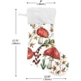 thumbnail image 2 of GZHJMY Mushroom Christmas Stocking, Personalized Large Candy Stocking Hanging Gift, Xmas Stockings Decoration for Family Holiday Party Ornaments Decor Fireplace, 2 of 7