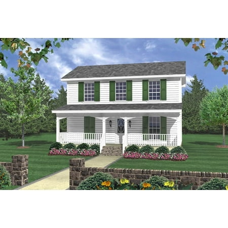 House Plan Gallery - HPG-12002 - 1,200 sq ft - 3 Bedroom - 2 Bath Small House Plans - Two Story Printed Blueprints - Simple to Build (5 Printed Sets)