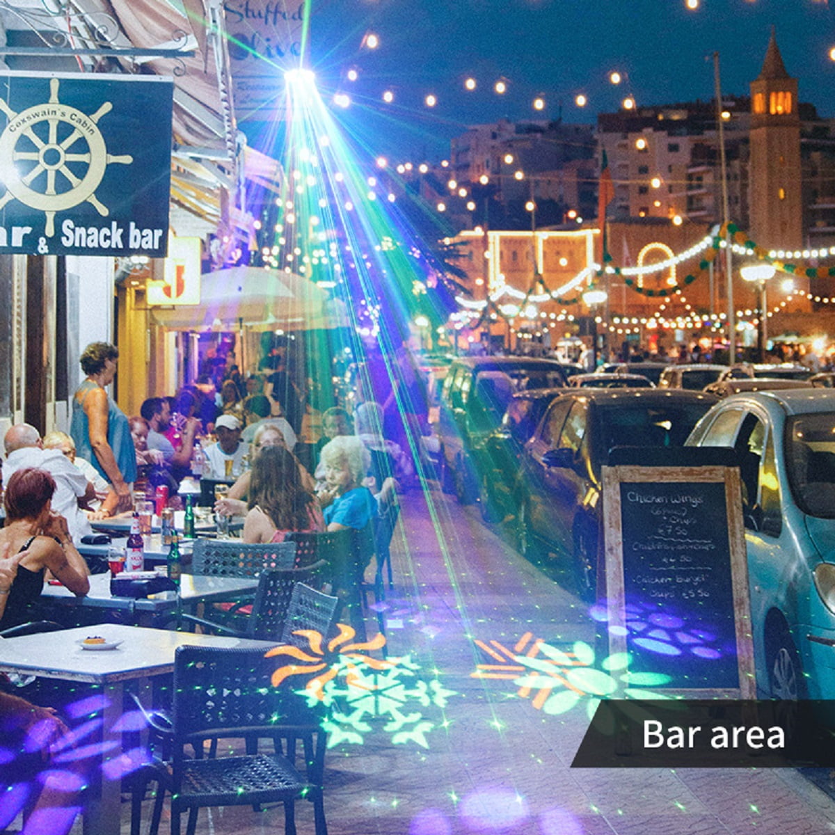 Party Lights DJ Disco Light DMX512 Voice-Controlled RGB Multi-Effect Stage Lighting stroboscopic Family Gatherings Weddings KTV Clubs, Karaoke Holiday Decorations Atmosphere Lighting Light Shows