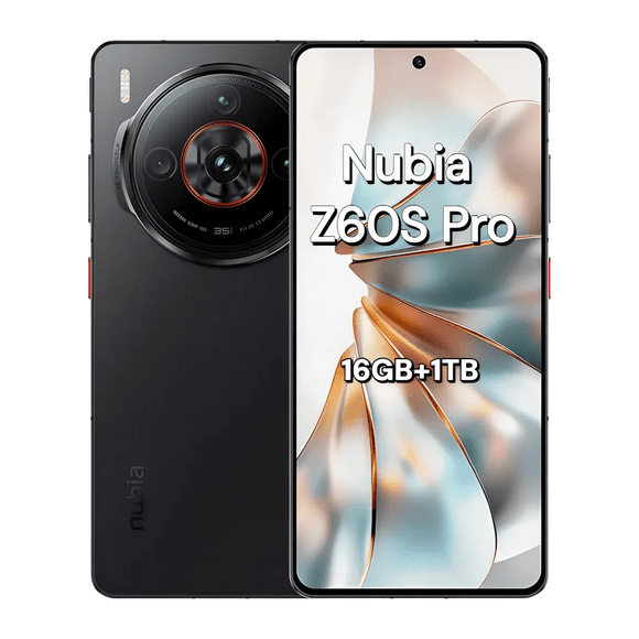 Teléfono Celular Nubia Z60S Pro 16GB+1TB 5G Smartphone 6.78‘’ 1.5k Snapdragon 8 Gen 2 50MP cámara 80 W 5100 mAh NFC Negro