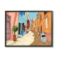 thumbnail image 2 of Stupell Industries European City Roadside Landscape Blue Street Vespa Grey Framed, 16 x 20, Design by Bart E. Slyp, 2 of 5