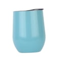 thumbnail image 4 of Vasos de Cerveza Agua Café Té 12 Oz Vasos Bebida Helada Copa Vino Aislada Resistente para al Aire Libre Camping Azul claro Macarena Vaso de vino de acero inoxidable, 4 of 8