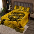 thumbnail image 2 of Erosebridal Magical Dragon Quilt Sets for Twin Size Bed, Black Gold Bed Set, Japanese Style Decor 2pcs, 2 of 5