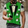 thumbnail image 3 of St Patricks Day Mens Shirt Round Neck Short Sleeve Tops 3D Print Funny T Shirt Irish Men's Novelty Shirts Casual Summer Tees, 3 of 8
