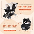 thumbnail image 3 of Baby Trend Infant & Toddler Double Stroller & Single Car Seat, Sit N' Stand, Khaki, Combo, 3 of 11