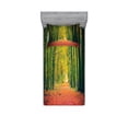 thumbnail image 2 of Ambesonne Fall Fitted Sheet & Pillow Sham Set, Warm Autumn Dramatic Road, Full, Green, 2 of 3