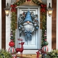 thumbnail image 4 of Sahpxhe Christmas Decorative Door Cover with Christmas Wreath Gnome Printing, Beautiful Durable Xmas Door Hanging Covers for Xams Door And Wall Decorations 35.43x70.87 Inch Multicolor, 4 of 6