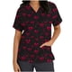 thumbnail image 1 of Camiseta de Bolsillo de Manga Corta con Cuello en V Impresa para las Mujeres, Camisetas Impresas para las Mujeres, 1 of 5