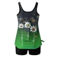 thumbnail image 6 of Gamivast Two Piece Swimsuit for Women Tankini Flowy Floral Graphic Tummy Control Flowy Swimwear Comfy Bathing Suits Swim Tank Top with Athletic Shorts, 6 of 6