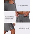 thumbnail image 5 of COOFANDY Men's Athletic Running Shorts Quick Dry 7" Workout Gym Short Lightweight Active Sport Short for Tennis Hiking, 5 of 6