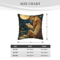 thumbnail image 4 of Xecao Leopard Reading Tarot Cards Print Soft Velvet Decorative Throw Pillow Covers, Square Cushion Cases for Bed, Sofa, Living Room, Car, and Indoor Outdoor Use-16"x16", 4 of 8