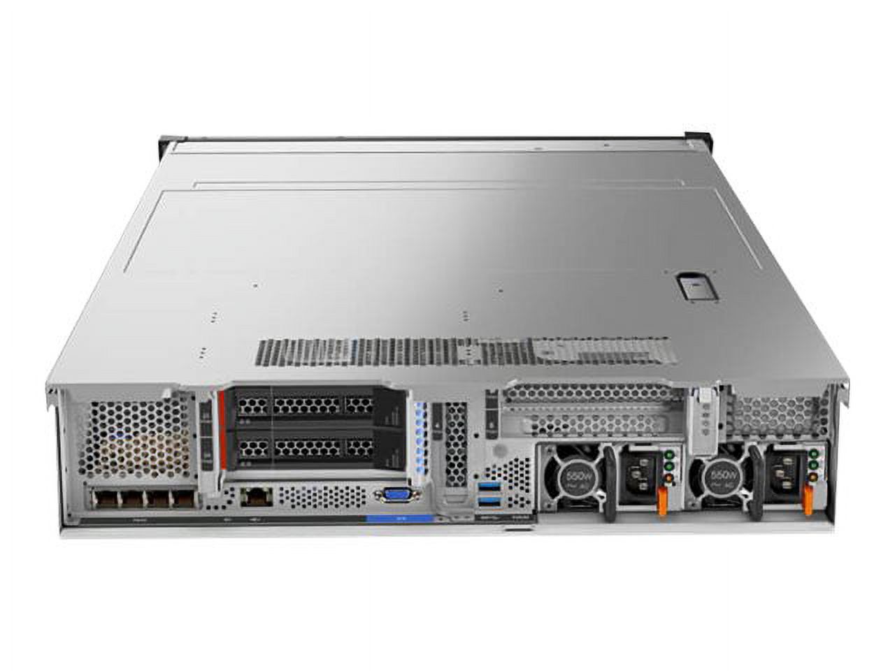 Lenovo ThinkSystem SR650 7X06 - Server - rack-mountable - 2U - 2-way - 1 x Xeon Silver 4114 / 2.2 GHz - RAM 16 GB - no HDD - Matrox G200 - no OS - monitor: none - TopSeller - image 4 of 4