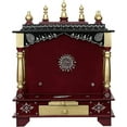 thumbnail image 2 of Mereappne Wooden Temple for Home Size 23.9 X 11.9 X 29.9 inch Maroon Mandir House Decoration, 2 of 5