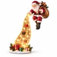 thumbnail image 3 of Christmas Shelf-Edge Lighted Scene Decor, Glowing Holiday Shelf Display for Christmas, Magical Waterfall String Light Christmas Tabletop & Bookshelf Decor for Cabinet & Fireplace (A), 3 of 6