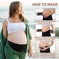 thumbnail image 6 of Pregnancy Belly Band Maternity Support Belly Bands for Pregnant Women Breathable Ergonomic Adjustable Belly Support Bands Medium Black, 6 of 7