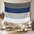 thumbnail image 2 of Navy Blue Grey Striped Tapestry for Bedroom Wall Hanging Tapestry, Farmhouse Modern Ceiling Backdrop Tapestries Poster Blanket Wall Decor for Teens Room Living Room Dorm 59" x 90", 2 of 8