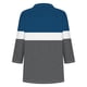 thumbnail image 4 of Camiseta de Solapa de Cuello en V de la Manga Superior de 3/4 de las Mujeres, Uso Diario Cómodo Casual, 4 of 4