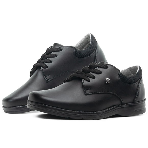 Zapato Escolar Choclo Agujeta Para Niño Karsten Negro negro 20.5