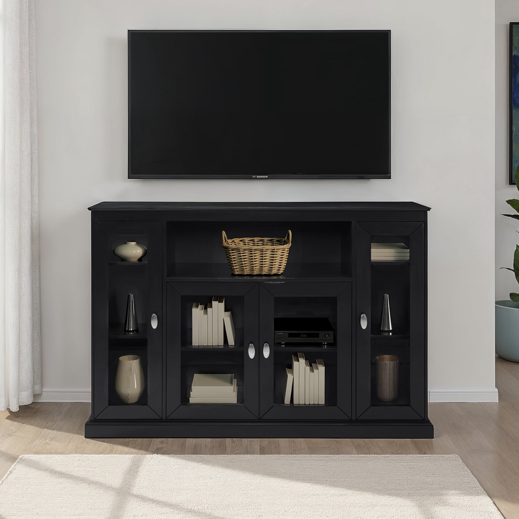 Convenience Concepts Summit Highboy TV Stand with Storage Cabinets and Shelves for TVs up to 60 inches