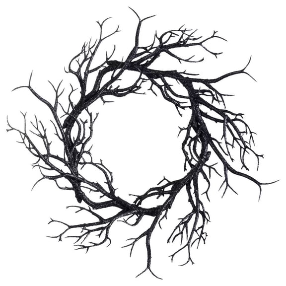 Halloween Wreath for Front Door, Artificial Twig Wreath – Indoor Outdoor Halloween Decoration for Home, Party & Holiday Gift