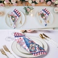 thumbnail image 3 of 4th of July Cloth Napkins, USA Flag Gnomes Independence Day Blue Red Washable and Reusable Dinner Napkins Set of 6, Table Napkin for Kitchen Party Birthday Wedding Hotel Housewarming 20"x20", 3 of 9