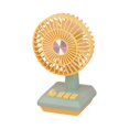 thumbnail image 2 of Ventilador de mano, ventilador de escritorio con 2 velocidades, ventilador de mano portátil recargable para deportes, pesca, hogar, oficina, viajes amarillo, 2 of 8