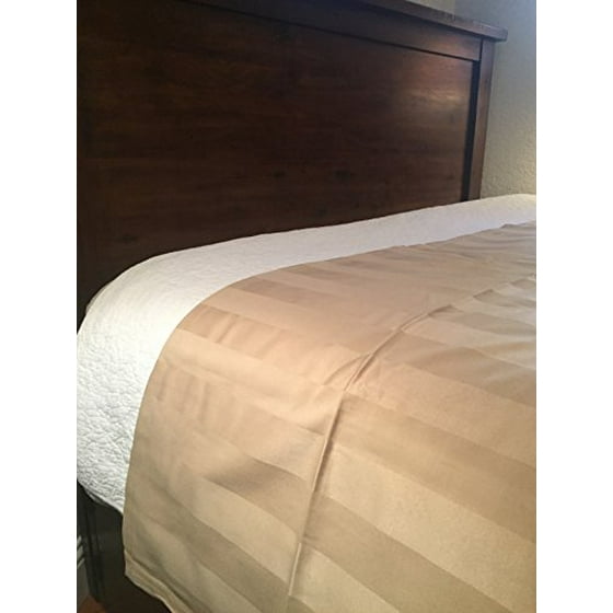 Koni Tan Striped Bed Coverlet Decorative Top Sheet Queen 90x76 Koni Tan Striped Bed Coverlet Decorative Top Sheet Queen 90x76 Com