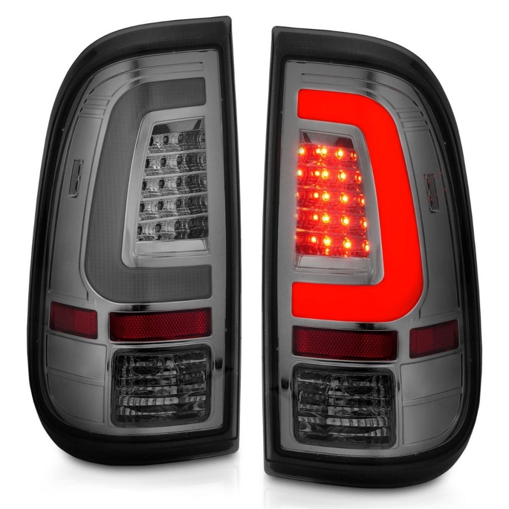Pair Smoke C-Bar LED Taillights for 2008-2016 Ford F-250/350/450/550 SuperDuty