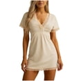 thumbnail image 2 of Naittoop Sleep Shirts for Women Short Sleeve Night Shirts for Sleeping Pullover Nightgown Soft Nightdress, 2 of 5