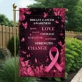 thumbnail image 6 of Fasiaou Breast Cancer Awareness Garden Flag Polyester Outdoor Decorative Ribbon Flag for Yard Lawn Porch Display Support Solidarity Fundraiser Event, 6 of 6