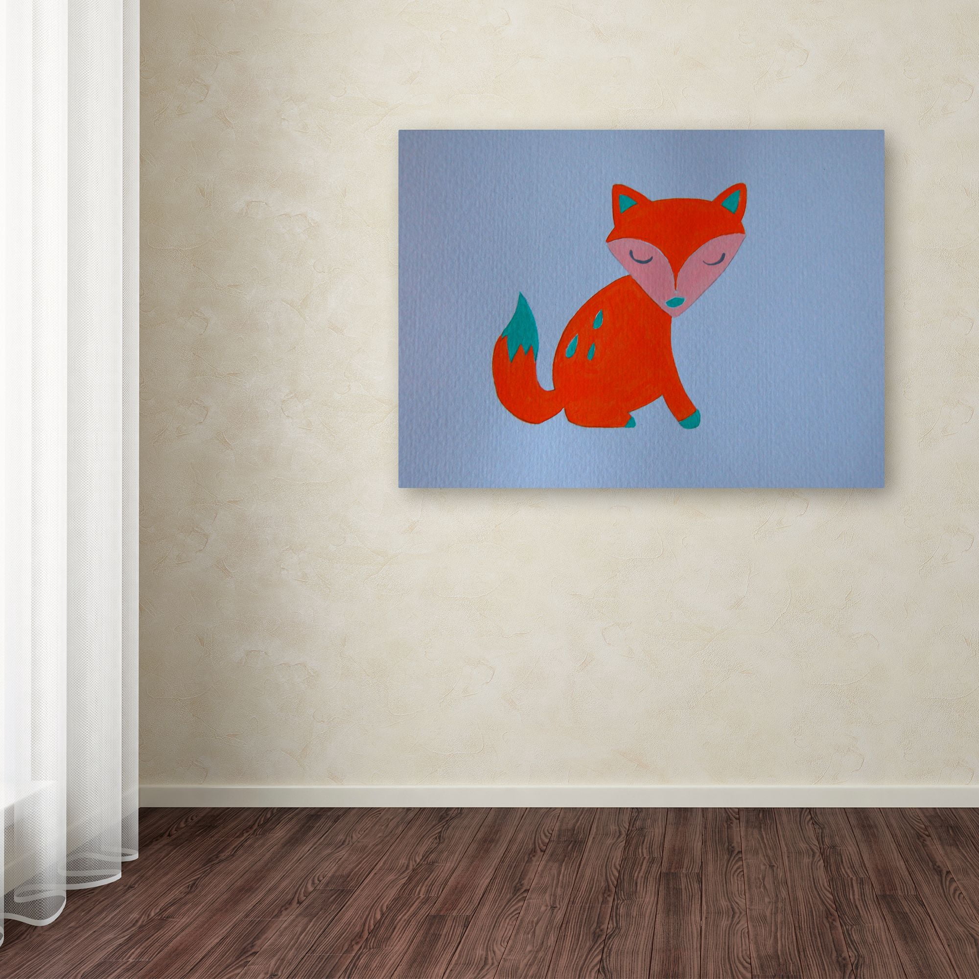 Trademark Fine Art "Orange Fox" Canvas Art by Nicole Dietz