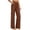 Coffee, variant on Women's Effortless Wide Leg High Waisted Casual Pants Loose Fit Flowy Trousers Breathable Summer Elastic Long Slacks L