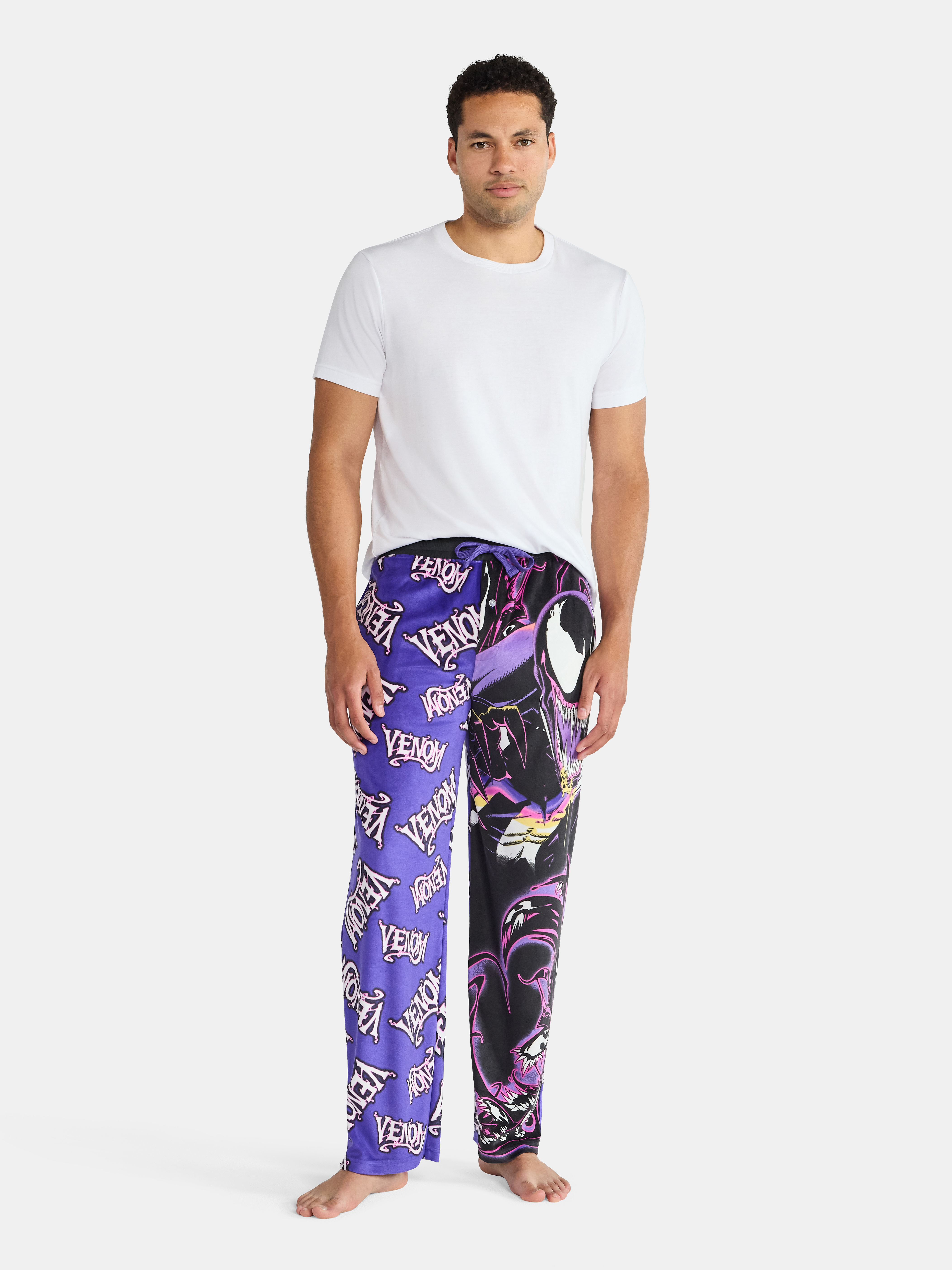 Venom Men's and Big Men's Split Leg Graphic Pants, Sizes S-2XL