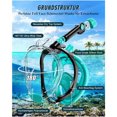 thumbnail image 4 of Snorkel Mask, Diving Mask, Full Face Mask, 180 Degree Vision, Anti-Fog Diving Masks, Compatible with Sports Cameras, Adult Diving Goggles, 4 of 5
