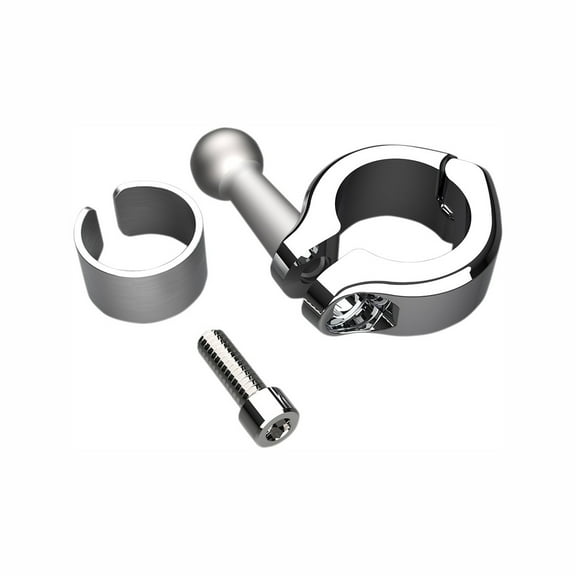 Ciro Universal 7/8" & 1" Chrome Handlebar Accessory Clamp Kit (50128)