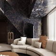 thumbnail image 2 of 16"x 354" Black Marble Wallpaper Peel And Stick Contact Paper Waterproof Self-adhesive Removable  Dark Blue Granite Wall Covering For Countertops Apartment Kitchen Bathroom, 2 of 7