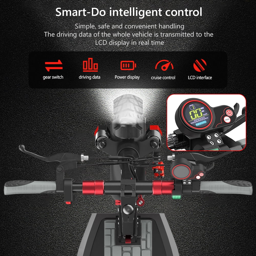 Electric Scooter 800W Motor 45KM/H & 20-30KM, 12.5Ah, 10" Tires Folding E Scooter Mulitiple Suspension, Dual Braking, Gift for Adult Teens Commuter Load 180LBS