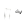 thumbnail image 1 of Mesita de noche,Mesa auxiliar de acrílico transparente,mesa auxiliar transparente de 2 niveles,Cesta de almacenamiento,Cesta organizadora de almacenamiento de cocina colgante de, 1 of 8
