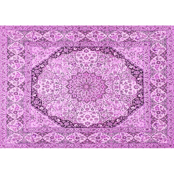 Ahgly Company Indoor Rectangle Medallion Pink Traditional Area Rugs, 2' x 3'