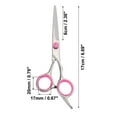 thumbnail image 4 of Upgrade Straight Scissors for Long Short Thick Hard Soft Hair for Men Women with Pink Gasket Ring, 4 of 6