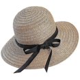 thumbnail image 3 of Eight Space Women's Summer Sun Beach Straw Hat, Floppy Foldable Airable Straw, 3 of 5