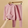 thumbnail image 2 of Swuxness Toddler Fleece Sets, Plus Size Sets for Kids, Children's Soft and Warm Underwear Set Collar Base Layer Fall Clothes and Pants Pink, 5 Years, 2 of 5