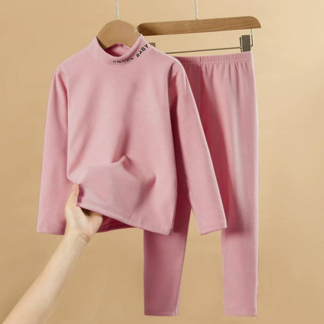 Cowsor Pyjamas 2 Pcs pour Filles et Garçons en Coton Biologique Chaud pour Enfants