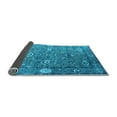 thumbnail image 2 of Ahgly Company Indoor Square Oriental Light Blue Industrial Area Rugs, 4' Square, 2 of 4