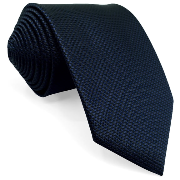 Silk Ties for Men Neckties Pack Navy Dark Blue Solid Extra Long Size 63"